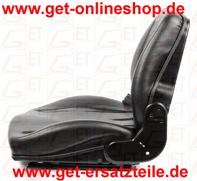 Universeller gefederter Staplersitz mit Sitzkontaktschalter und Gurt, 500 x  590 x 620 mm